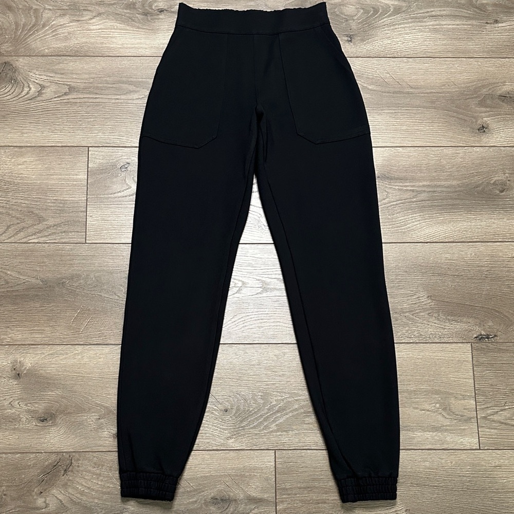 Spanx Perfect Pant Joggers High Rise Ponte Slimming‎ Black Ankle Size XS